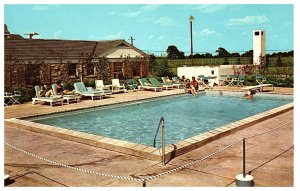 Manor Motel & Pool Best Western Joliet Illinois IL Vintage Hotel Postcard