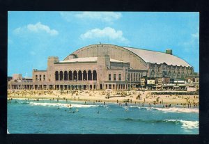 Atlantic City, New Jersey/NJ Postcard, Convention Hall, Bathers At Beach