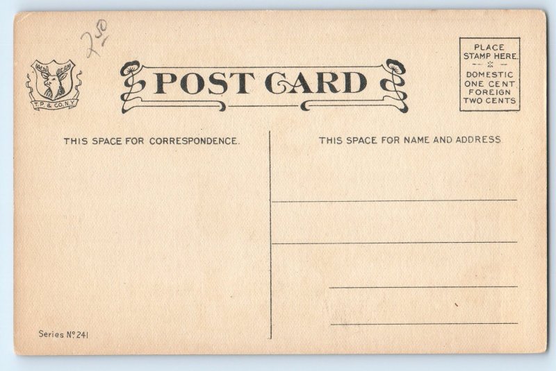 c1910's Children Riding Dutch Shoe Car Dere Iss Some Peebles I Know Postcard