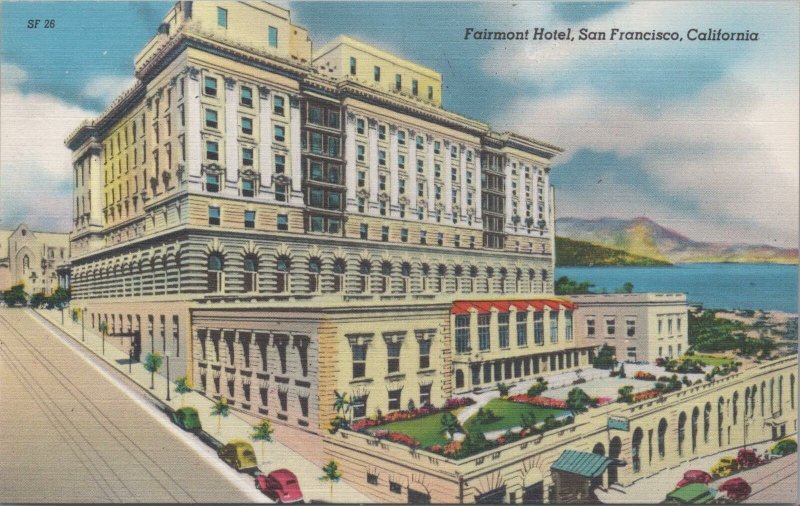 Postcard Fairmont Hotel San Francisco CA