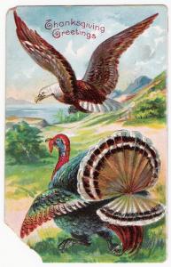 EARLY THANKSGIVING PATRIOTIC POSTCARD