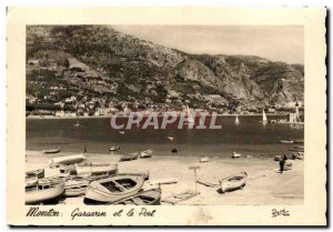 Postcard Moderne Menton Garaavan And The Port