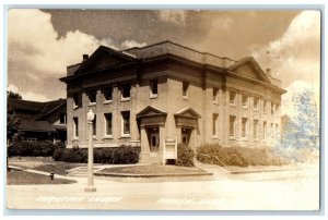 c1940's Christian Church Scene Street Auburn Nebraska NE RPPC Photo Postcard