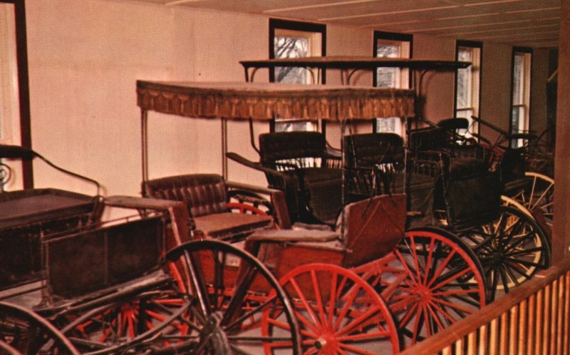Vintage Postcard Buggies Huron County Pioneer Museum Goderich Ontario Canada