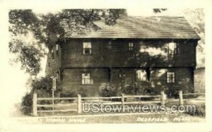 Real Photo -Old Indian House - Deerfield, Massachusetts MA Postcard