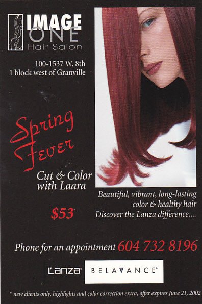 Advertising Image One Hair Salon Vancouver