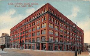 Furniture Exhibit Building Grand Rapids Michigan 1914 postcard