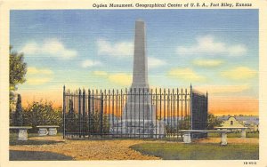 Ogden monument Geographical center of the USA Fort Riley Kansas