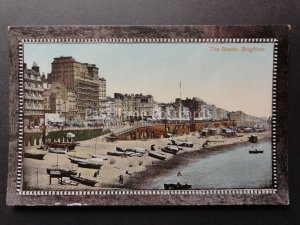 Sussex: The Beach, BRIGHTON dhowing sign for LIFE SAVING APPARATUS c1912
