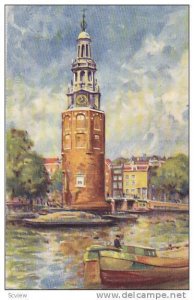 The Montelbaanstoren - A Tower On Bank Of The Canal Oudeschans in Amsterdam, ...