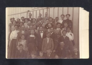 RPPC OPOLIS KANSAS 1911 DPO GROUP TO LIBERAL MO. VINTAGE REAL PHOTO POSTCARD