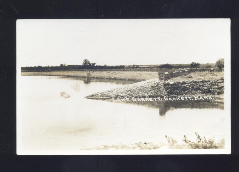 RPPC GARNETT KANSAS LAKE BARNETT VINTAGE REAL PHOTO POSTCARD