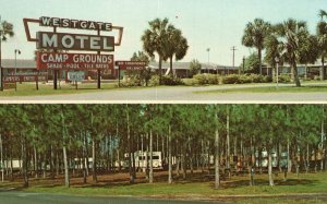 Perry FL-Florida, Westgate Motel & Mobile Home Park Camp Ground & Pool Postcard