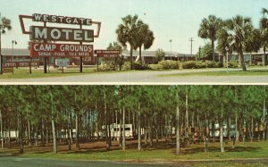 Perry FL-Florida, Westgate Motel & Mobile Home Park Camp Ground & Pool Postcard