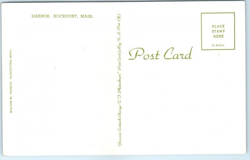 Postcard - Harbor - Rockport, Massachusetts