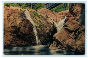 Powder Glen Falls Berwick Waterfall Pennsylvania 1942 Antique Vintage Postcard