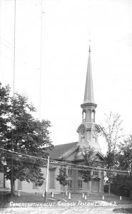 Foxcroft Maine Congreg Church Street View Real Photo Antique Postcard K45378