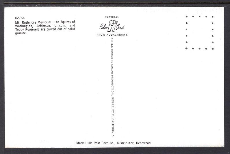 Mount Rushmore,Black Hills,SD BIN