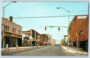 Newport News Virginia Postcard Washington Avenue Looking North c1960s Vintage