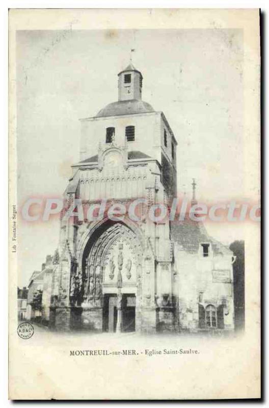 Postcard Old Montreuil Sur Mer Eglise Saint Saulve