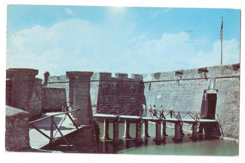 Entrance and Moat Castillo San Marcos St Augustine FL 1953