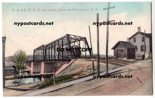 R. S. & E. RR Bridge, Erie Canal, Lyons NY