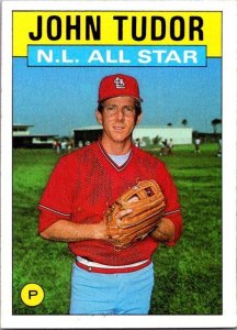 1986 Topps Baseball Card NL All Star John Tudor sk10677
