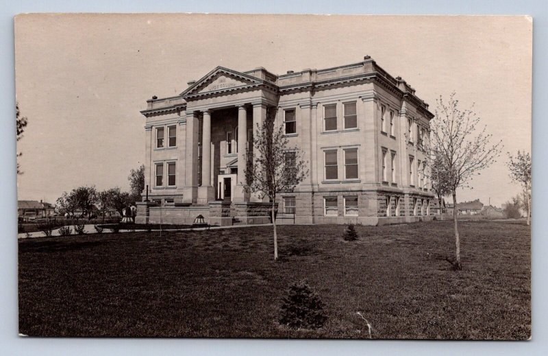 J94/ Highmore South Dakota Postcard RPPC c1910 Hyde County Court House 445