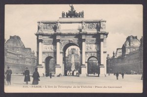 FRANCE, Postcard, Paris, The Arc de Triomphe de la Victoire, Place du Carrousel