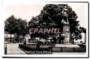 Old Postcard Tilburg Heuvel put Standbeeld Koning Willem II