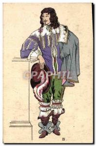 Old Postcard History of Costume French Reign of Louis XIII in 1620 Musketeer