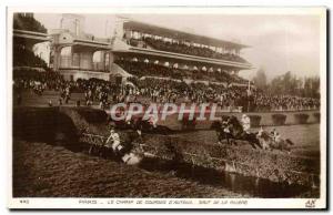 Old Postcard Horse Riding Equestrian Paris The racetrack d & # 39Auteuil jump...