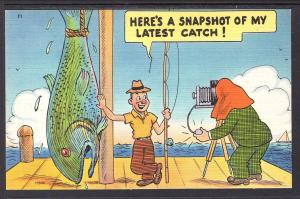 Here's a Snapshot of My Latest Catch,Exaggerated Fish,Comic
