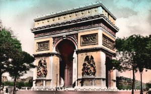 Vintage Postcard Arc De Triomphe Paris France Edition Galf Rue St-Honore Paris