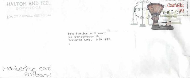 Entier Postal Stationery Canada Post Balance Dayton