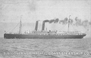 SS Governor Pacific Coast Steamship Co Vintage Postcard AA12654