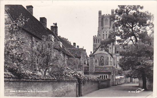 England Ely King's School and Ely Cathedral 1957 Photo