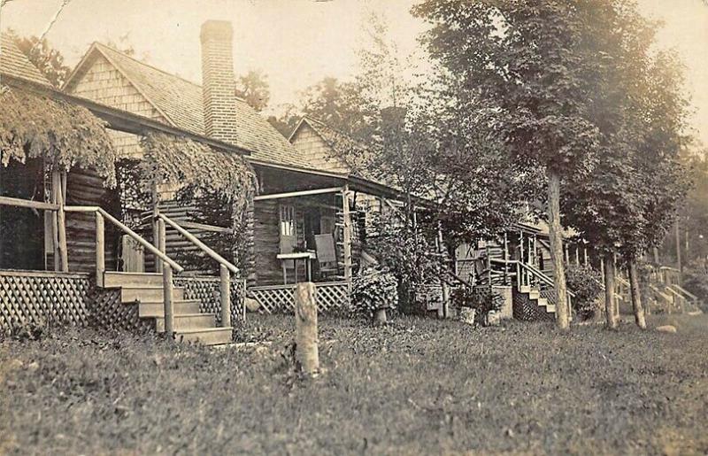 Birches ME Cottages in 1916 Real Photo Postcard