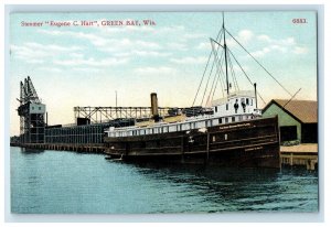 c1910 Steamer Eugene C Hart Green Bay Wisconsin WI Unposted Postcard 