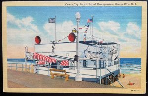 Vintage Postcard 1938 Ocean City Beach Patrol Headquarters, Ocean City, NJ