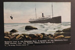 1907 Ship Postcard Cover From Bristol RI to Dallastown PA S.S. Spartan