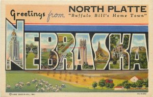 NE, North Platte, Nebraska, Large Letter, Curteicht No. 9A-H1250