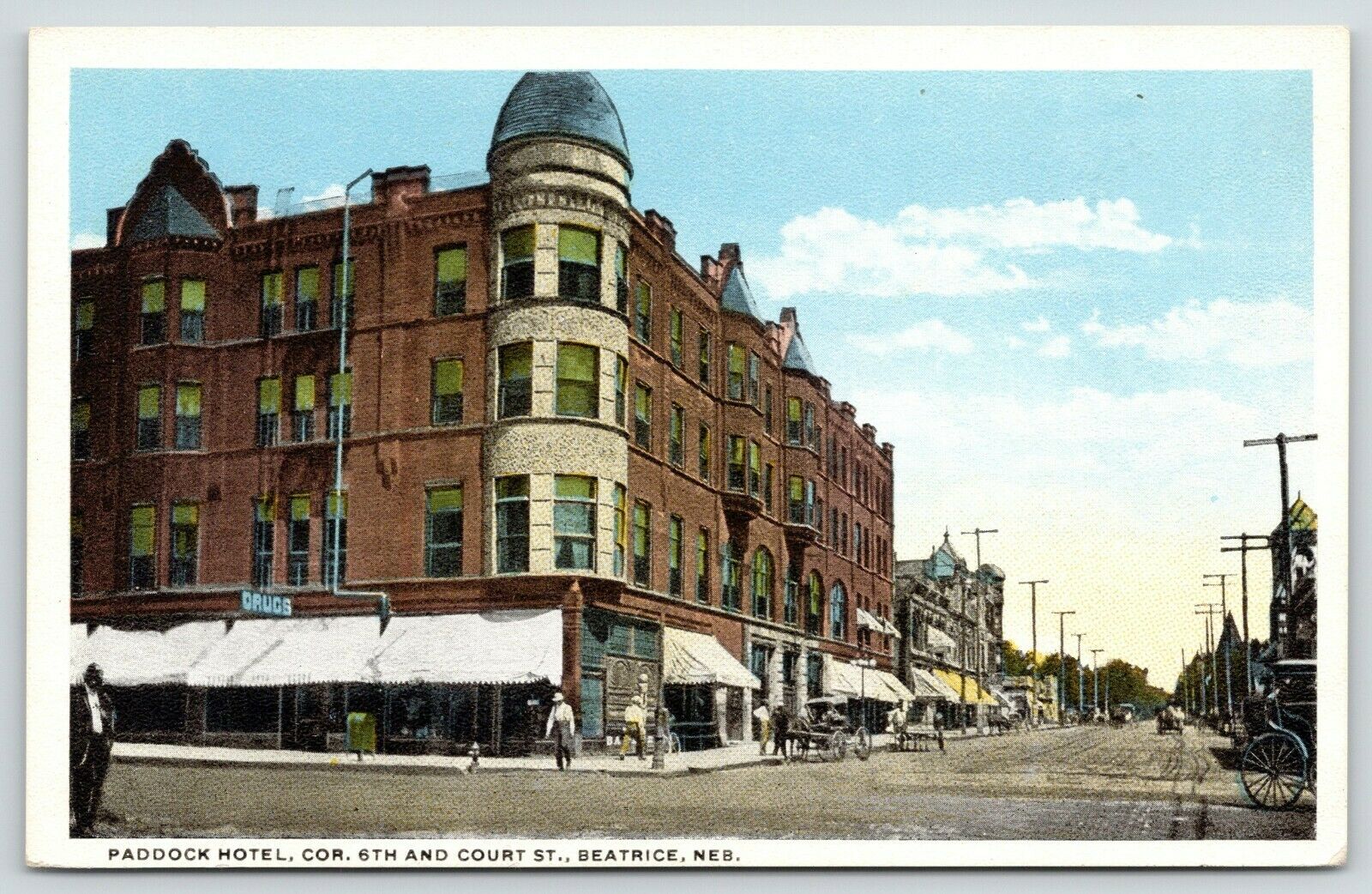 Beatrice Nebraska Paddock Hotel 6th Court Street Business Barber