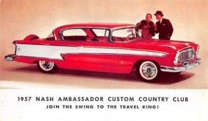 1957 Nash Ambassador Custom Country Club Car Advertising Postcard AA75368