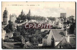 Old Postcard Loches Vue Generale