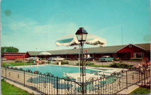 Illinois Rantoul The Redwood Inn Swimming Pool 1965