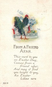 Vintage Postcard 1920's From A Friend A Far Easter Day Greetings And Messages