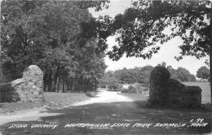 Anamosa Iowa 1958 Stone Gateway Wapsipnicon State Park RPPC Cook 1773