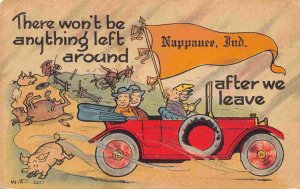 There Won't Be Anything Left After We Leave Nappanee Indiana 1916 postcard