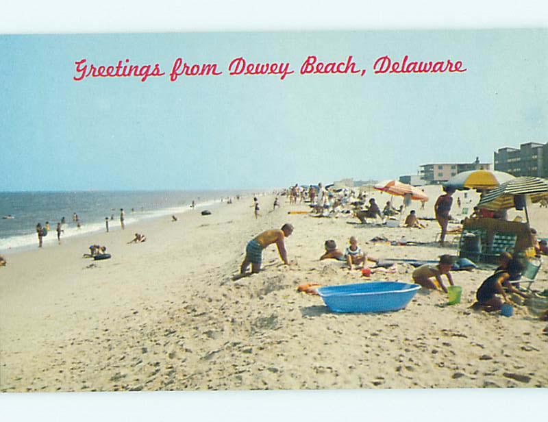 Unused Pre-1980 GREETINGS FROM BEACH Dewey Beach Delaware DE M6797@